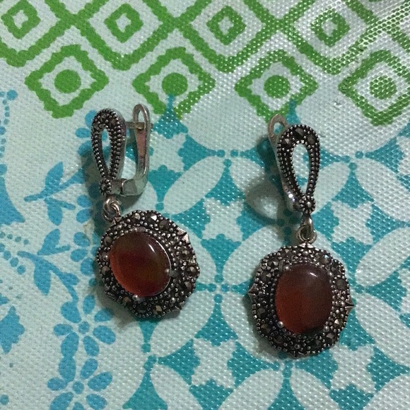 New Sterling Silver Agate gemstone Necklace Set - Picture 8 of 10